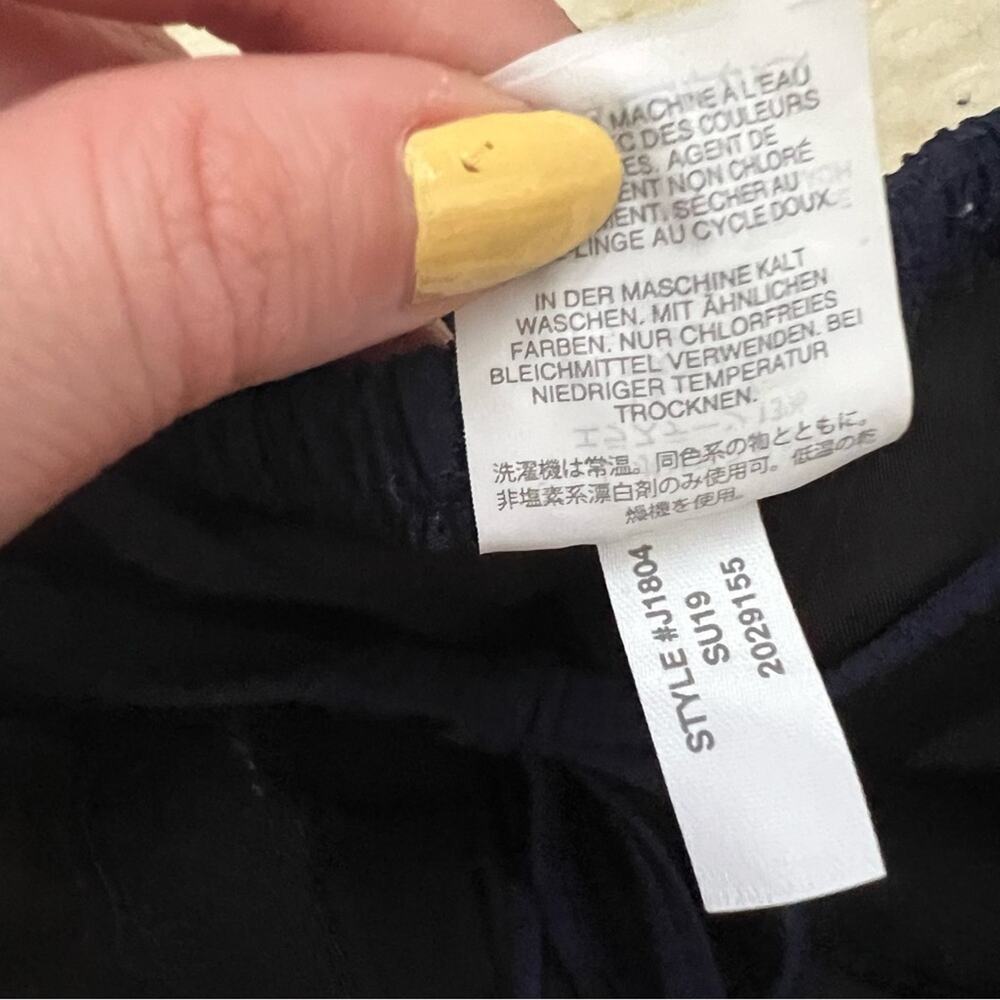 J. Crew Navy Halter Ric Rac Ruffle One Piece Swimsuit - Picture 7 of 7